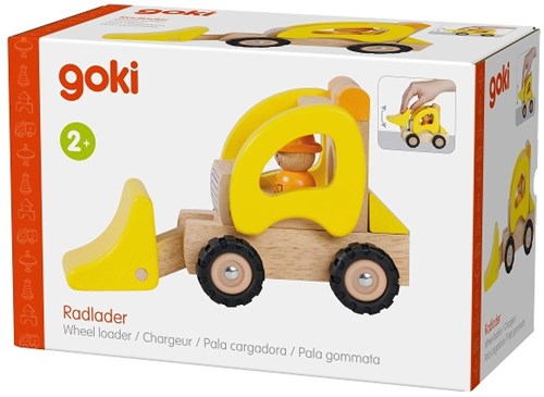 Goki Wooden Bulldozer - Toy Vehicle for Kids - Construction Play-3