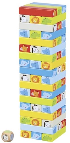 Goki balance game - animals wooden toy stacking game-3