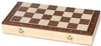 Goki wooden chess checkers magnetic 2in1 travel game classic-3