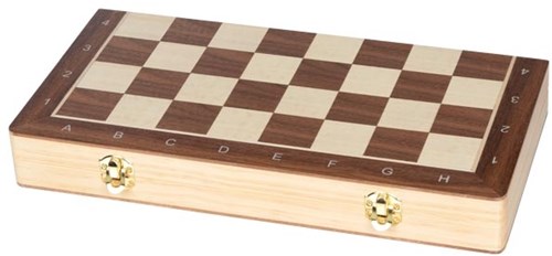 Goki wooden chess checkers magnetic 2in1 travel game classic-3