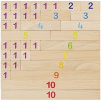 Goki calculating rulers wooden educational toy 36-piece set-3