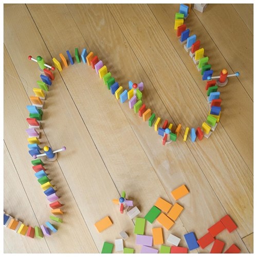 Goki wooden domino playset - domino rally - 247 piece toy-3
