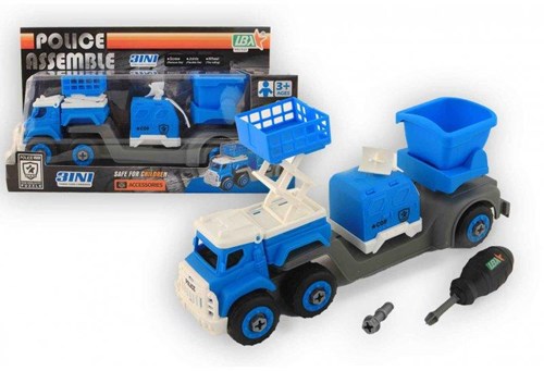 Police Toy Truck 3-in-1 detachable 27cm for kids