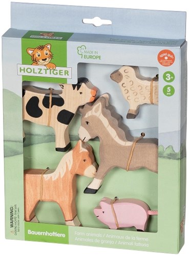 Holztiger farm animals wooden toy handcrafted set-3