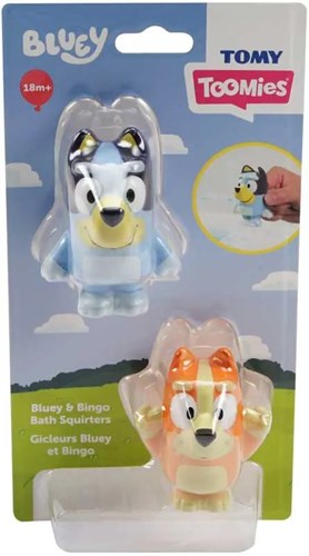 Tomy Bluey bath toy water squirters set - Bluey & Bingo - plastic