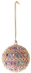 HBX natural living Christmas bauble plastic purple Ø6cm tree decoration