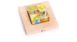Bajo wooden block puzzle landscapes - educational toy 4 blocks