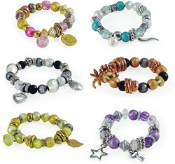 BUKI- Bracelets with pendants and beads