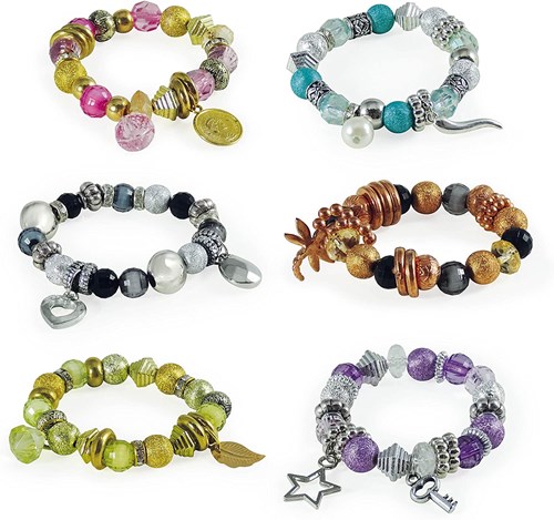 Buki charm bracelet set with beads - creative jewelry making toy