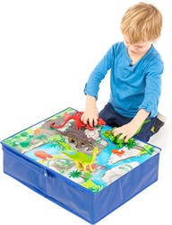 Pop it Up Playbox dinosaur - Storage box & Playmat - Storage box that fits under the bed - Toy box for dinos & other toys - Boys & girls