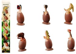 Dino toy egg set - 6 pieces - 6cm - surprise dinosaurs