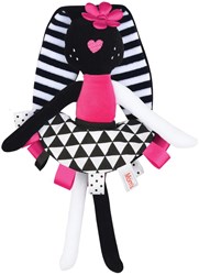 Mom's Care sensory cuddle toy bunny for babies black-white