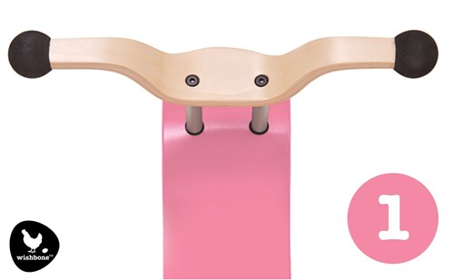 Wishbonebike balance bike toy Mini-Flip Mix & Match Top pink wood