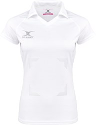Gilbert Netball Shirt Eclipse Hook and Loop for Girls 7-8 Years White