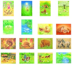 Mercurius animal cards set - 16 pieces - creative play cards
