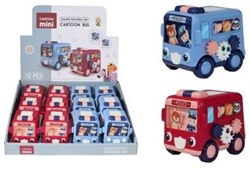 Bus Cartoon frictie 8cm