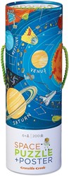 Crocodile Creek puzzle educational space 200 pieces with poster