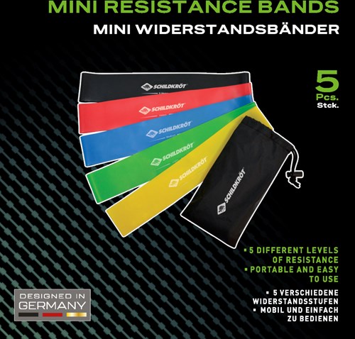 Schildkröt fitness mini resistance bands set 5 pieces latex training-2