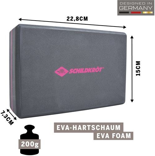 Schildkröt yoga block grey - fitness accessory for yoga and pilates-2