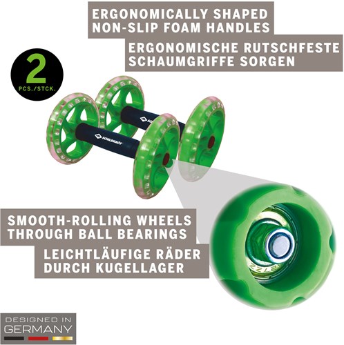 Schildkröt fitness Dual Roller core trainer - ab wheel for home workouts-2