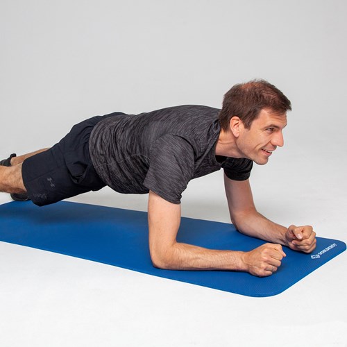 Schildkröt fitness mat blue 10mm non-slip with carry strap and tips-3