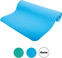 Schildkröt yoga mat blue - non-slip exercise mat 4mm for fitness