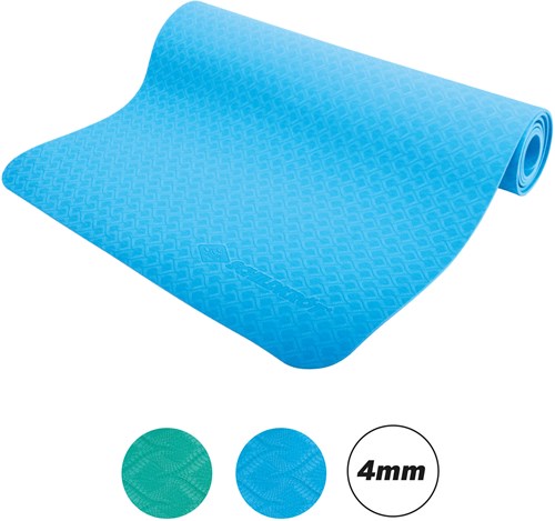 Schildkröt yoga mat blue - non-slip exercise mat 4mm for fitness