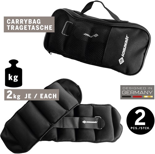 Schildkröt wrist and ankle weights fitness 2x 2.0kg adjustable-2