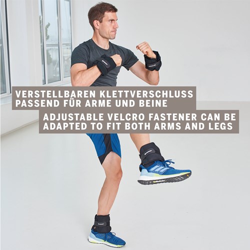 Schildkröt wrist and ankle weights fitness 2x 2.0kg adjustable-3