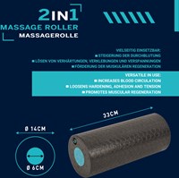 Schildkröt massage roller 2in1 foam roller for muscle recovery and mobility-2