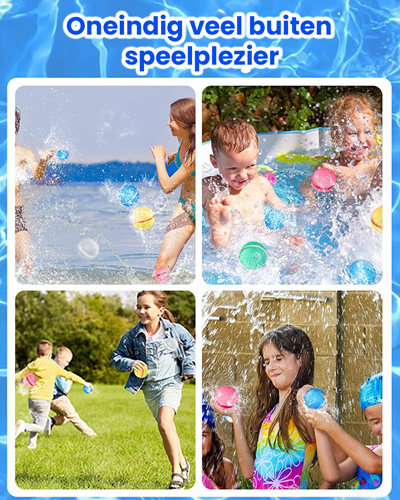 Kakuna 6 reusable refillable water balloons self-closing with magnet closure - water play / water toys for children - bath toys-3