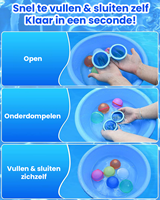 Kakuna 6 reusable refillable water balloons self-closing with magnet closure - water play / water toys for children - bath toys-2