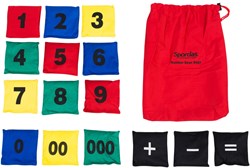 Spordas bean bag set with numbers and math symbols - educational toy