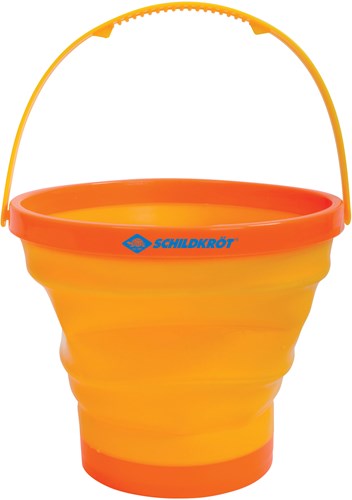 Schildkröt folding bucket beach toy silicone 2 liters yellow-red