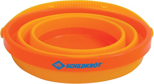 Schildkröt folding bucket beach toy silicone 2 liters yellow-red-2