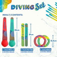 Schildkröt diving toy set neoprene 6-piece kids swimming pool-2