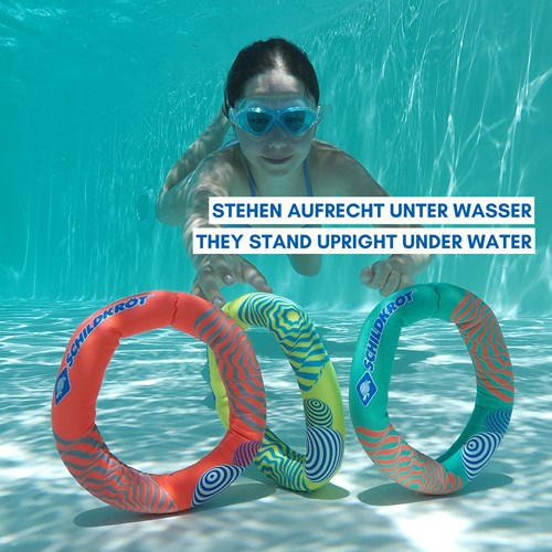 Schildkröt diving toy set of 3 neoprene rings - Colorful pool fun for kids-3