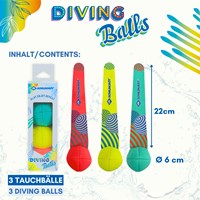 Neoprene diving balls set - water toy for kids - 3 pieces-2
