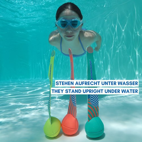 Neoprene diving balls set - water toy for kids - 3 pieces-3