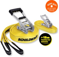 Schildkröt slackline set with teaching line for balance and fun