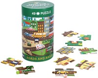 Petit Collage puzzle spot the differences - roads and railways toy
