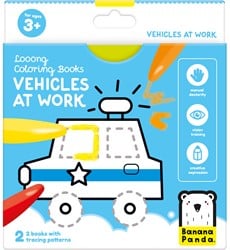 Banana Panda looong Coloring Book: Ready to Draw Work Vehicles 3+