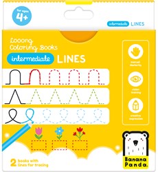 Banana Panda looong Coloring Book: Ready to Draw Intermediate Lines 4+