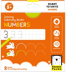 Banana Panda looong Coloring Book: Ready to Write Numbers 5+