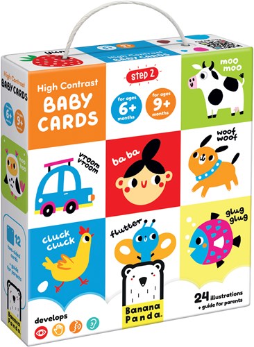 Banana Panda High contrast baby cards 6m+ 9m+