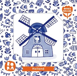 Ploegsma fabric book baby BORA Holland - cuddle book Delft blue