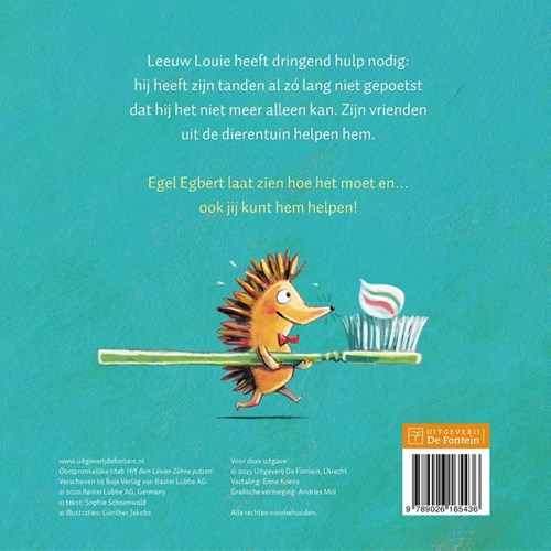 De Fontein board book tooth brushing interactive children's book-2