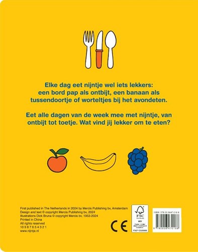 Mercis Nijntje board book - What does Nijntje eat today? interactive book-2
