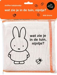 Mercis fabric baby book Miffy garden - black and white baby book 0+