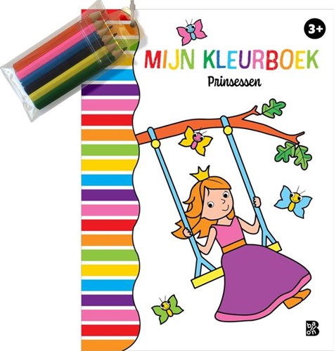Ballon Kids - Ballon Media N.V. Princesses, colouring book with crayons. 3+